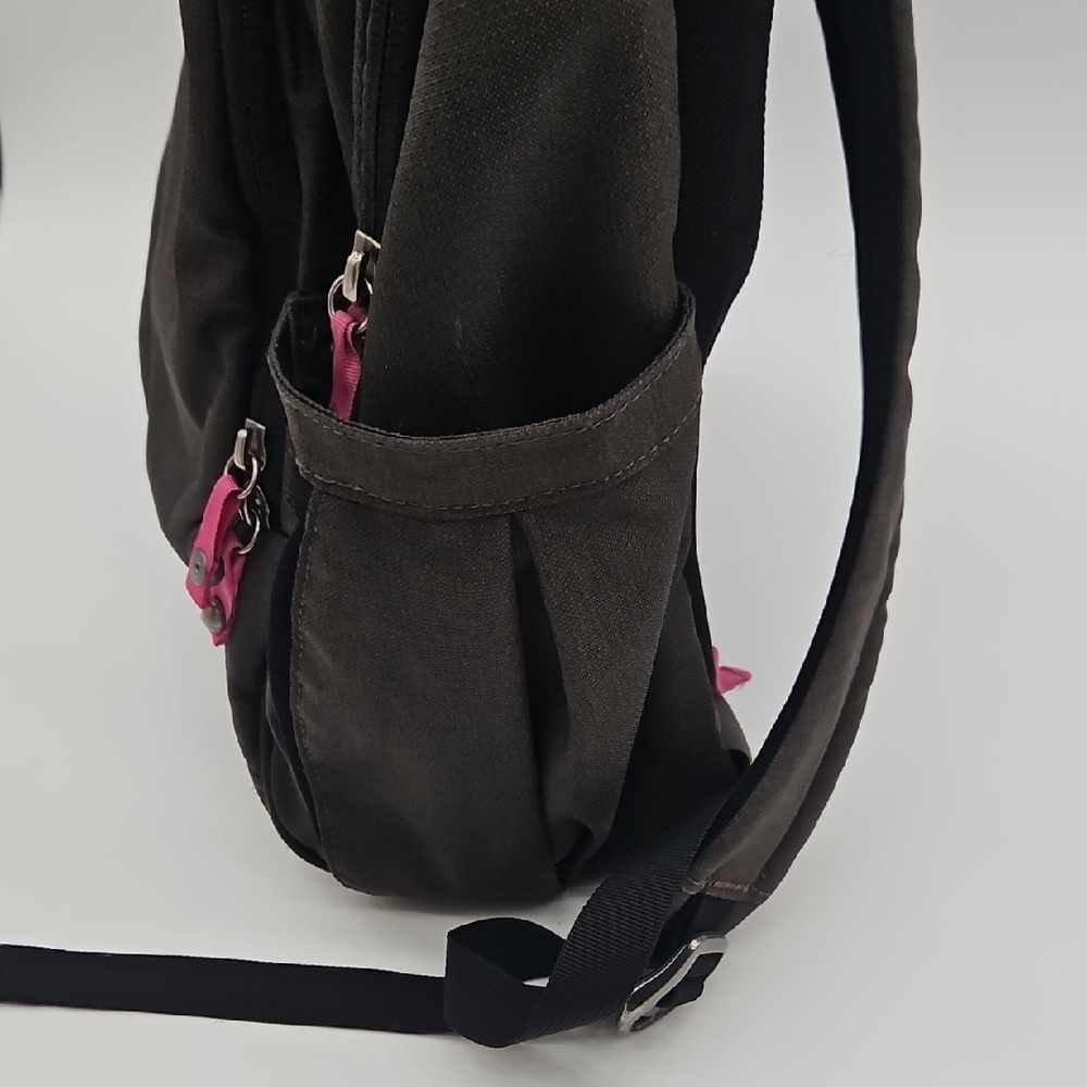 REI Dark Green Gray Tone Backpack with Pink Zipper Pulls - Picture 9 of 12